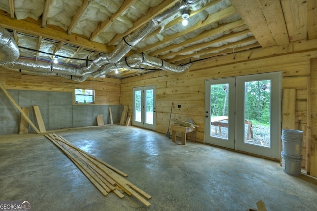 330 Serenity Ridge Ln, Mineral Bluff, GA 30559 - basement with french doors