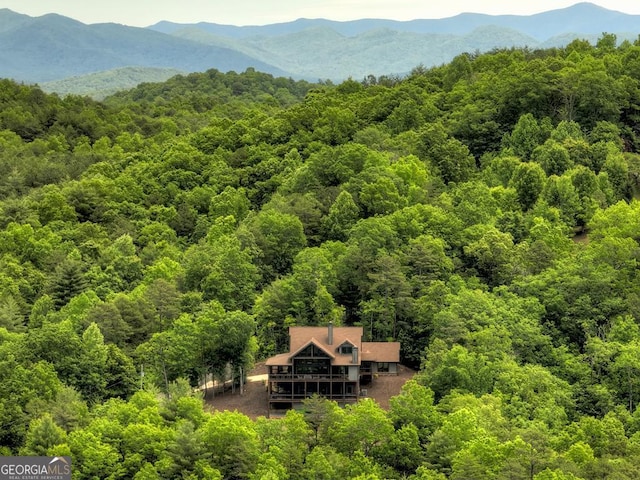 330 Serenity Ridge Ln, Mineral Bluff, GA 30559 - view from above of property with a mountain backdrop
