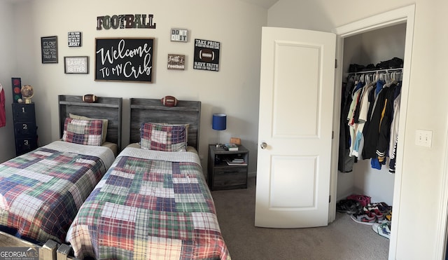 5257 Shorthorn Way, Powder Springs, GA 30127 - carpeted bedroom featuring a closet