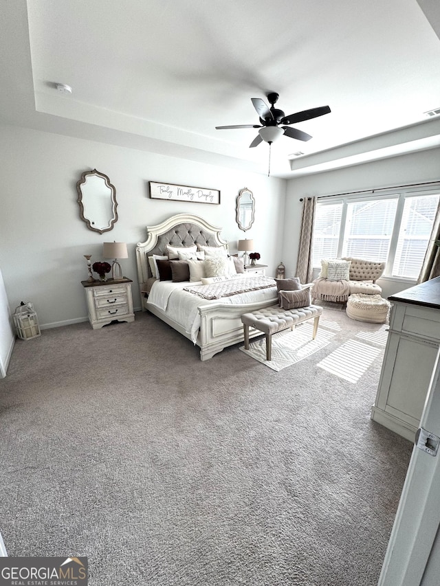 5257 Shorthorn Way, Powder Springs, GA 30127 - carpeted bedroom featuring a ceiling fan