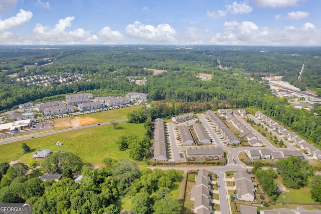 5615 Parkview Ln, Flowery Branch, GA 30542 - aerial view of property and surrounding area featuring a heavily wooded area