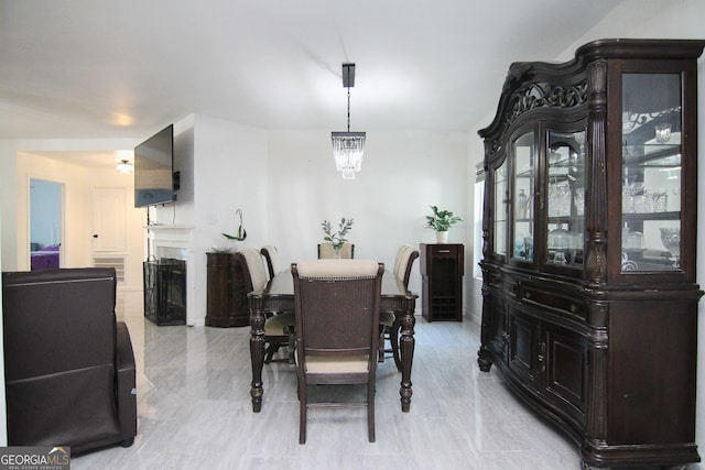 711 Main St, Byron, GA 31008 - dining space with a fireplace