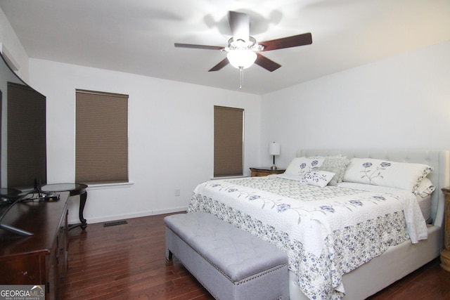 711 Main St, Byron, GA 31008 - bedroom featuring wood finished floors and a ceiling fan
