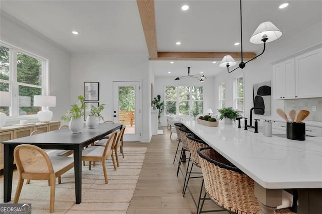 830 Gaston St SW, Atlanta, GA 30310 - dining room with recessed lighting and light wood-style floors
