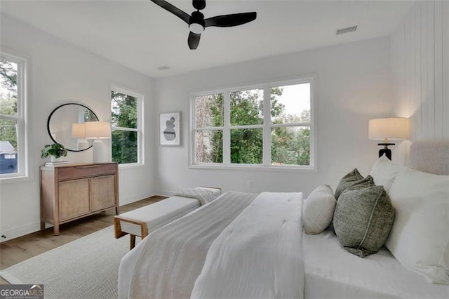 830 Gaston St SW, Atlanta, GA 30310 - bedroom with wood finished floors and ceiling fan