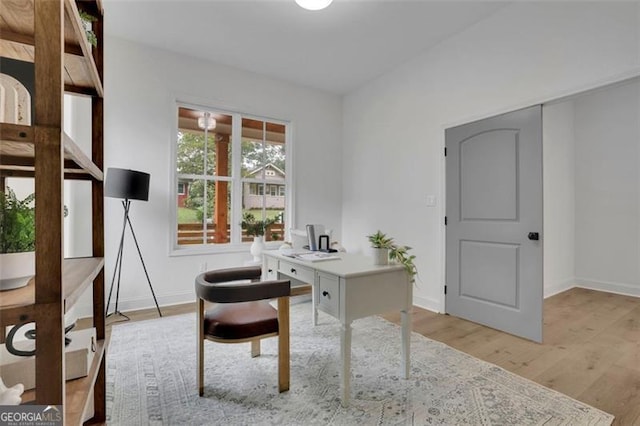 830 Gaston St SW, Atlanta, GA 30310 - home office featuring light wood finished floors and baseboards