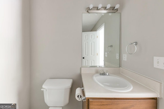 400 Rustin Dr, Dallas, GA 30157 - half bathroom with toilet and vanity