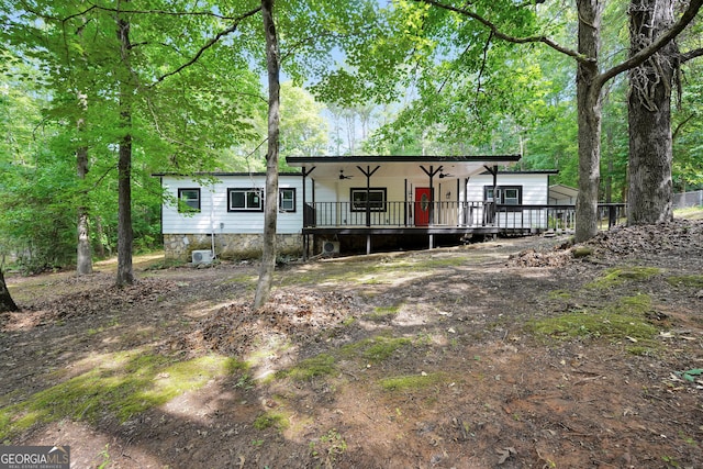 118 Turtle Cove Trwy, Monticello, GA 31064 - view of front of property featuring a wooden deck and ceiling fan