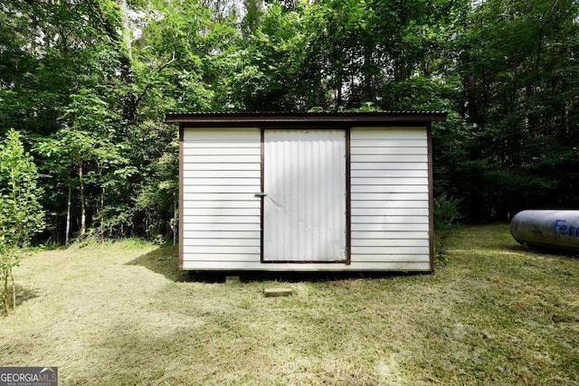 118 Turtle Cove Trwy, Monticello, GA 31064 - view of shed featuring a view of trees
