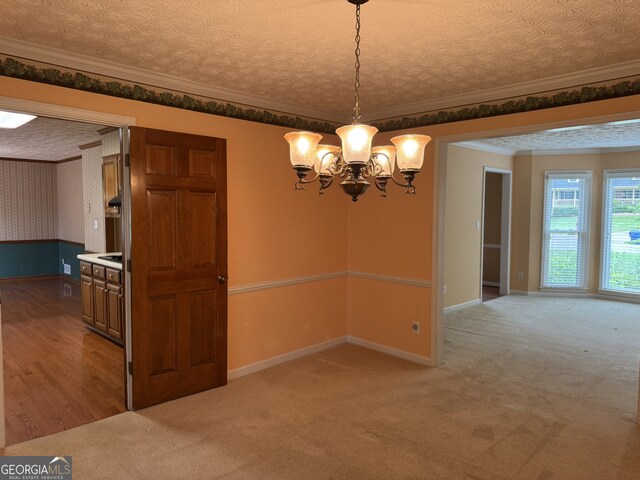 25 Darcee Ct, Lawrenceville, GA 30046 - unfurnished dining area featuring a chandelier and light colored carpet