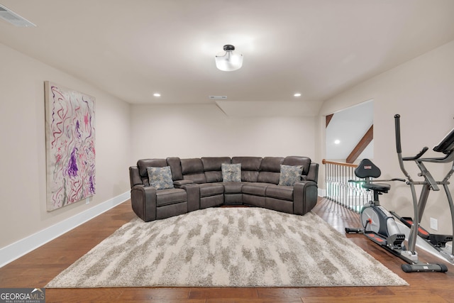 35 Cornish Creek Ln, Covington, GA 30014 - living area with recessed lighting and dark wood finished floors