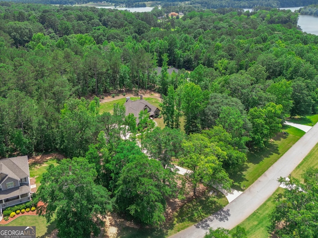 35 Cornish Creek Ln, Covington, GA 30014 - aerial view of property's location with a heavily wooded area and a nearby body of water