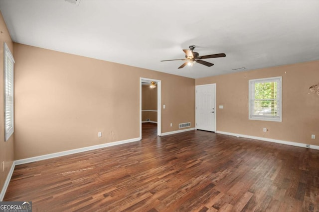 1799 Harmony Rd, Powder Springs, GA 30127 - spare room with ceiling fan and wood finished floors