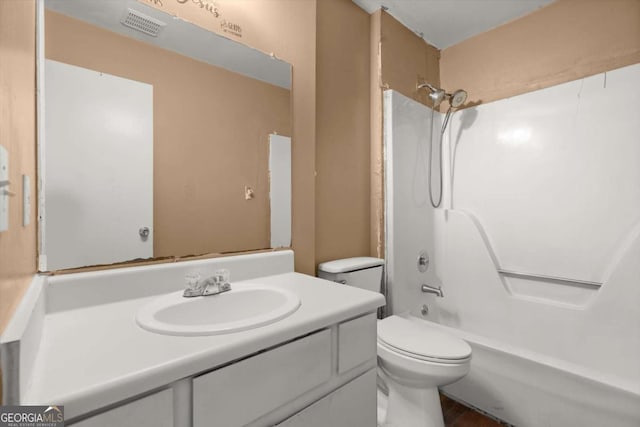 1799 Harmony Rd, Powder Springs, GA 30127 - bathroom featuring vanity and shower / tub combination