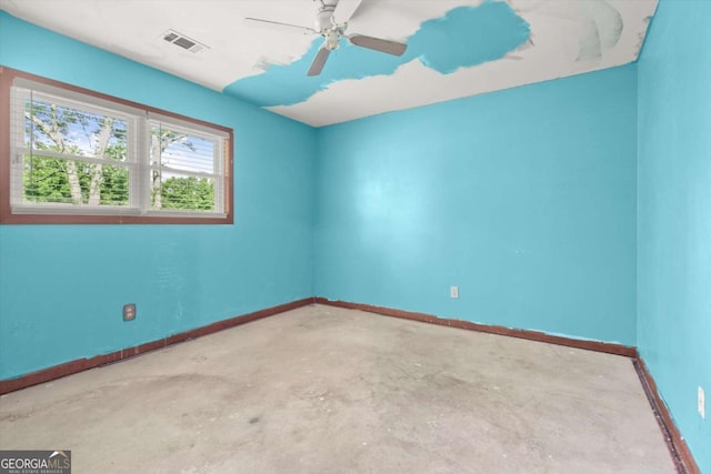 1799 Harmony Rd, Powder Springs, GA 30127 - empty room featuring concrete flooring and ceiling fan