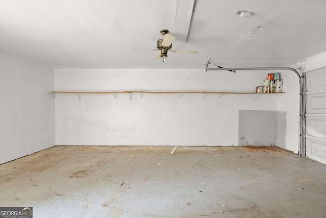 1799 Harmony Rd, Powder Springs, GA 30127 - garage featuring ceiling fan