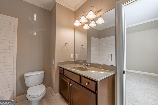6186 Talmadge Run NW, Acworth, GA 30101 - full bath with vanity and ornamental molding