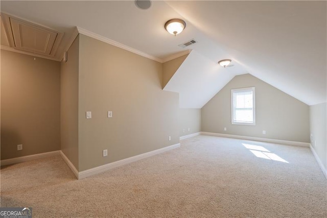 6186 Talmadge Run NW, Acworth, GA 30101 - bonus room with attic access, light colored carpet, and lofted ceiling
