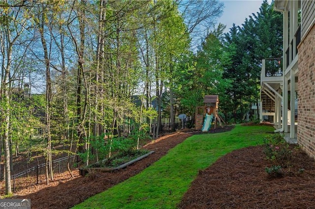 6186 Talmadge Run NW, Acworth, GA 30101 - view of yard with a playground