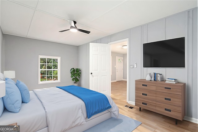 2621 Walton Way SW, Marietta, GA 30060 - bedroom featuring light wood-style flooring and ceiling fan
