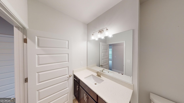 458 Southern Oaks Dr, Macon, GA 31216 - half bath featuring vanity and toilet