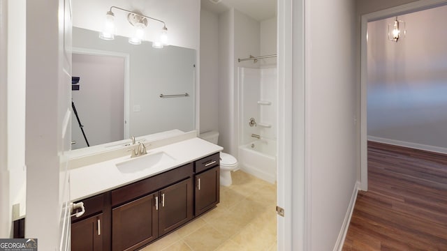 458 Southern Oaks Dr, Macon, GA 31216 - bathroom with vanity, bathing tub / shower combination, and wood finished floors