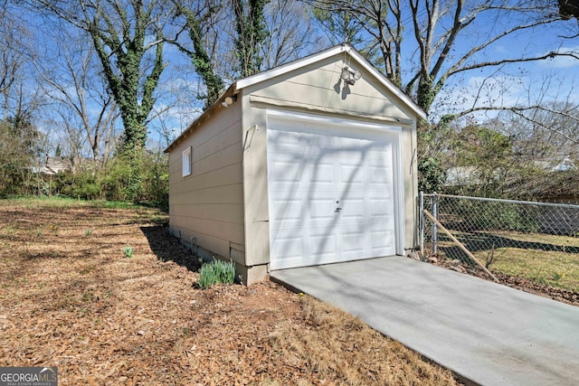 1891 W Forrest Ave, Atlanta, GA 30344 - detached garage featuring driveway