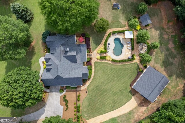 1421 Jack Malcom Rd, Madison, GA 30650 - aerial overview of property's location with a pool area
