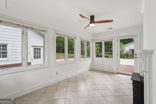 1501 Memory Ln SE, Smyrna, GA 30080 - unfurnished sunroom featuring ornamental molding and tile patterned flooring