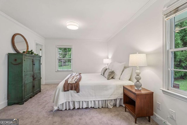 1501 Memory Ln SE, Smyrna, GA 30080 - bedroom featuring multiple windows, crown molding, and carpet flooring