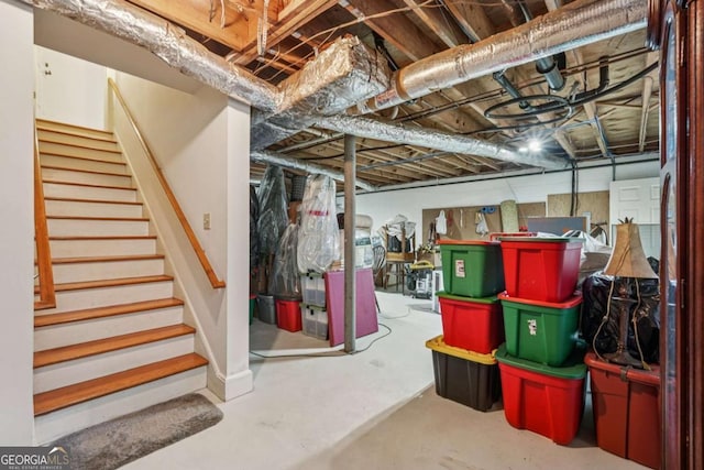 1501 Memory Ln SE, Smyrna, GA 30080 - unfinished basement with stairway