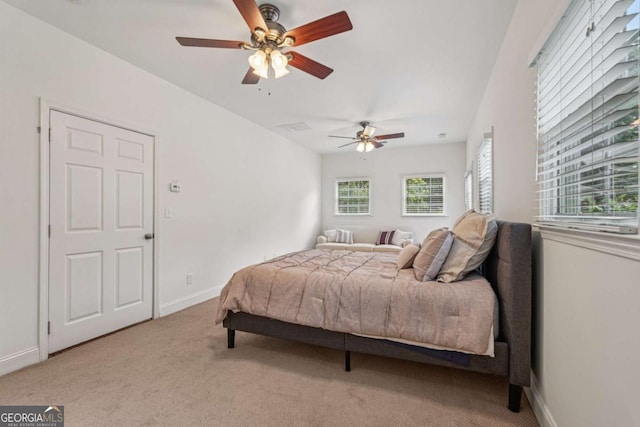 1501 Memory Ln SE, Smyrna, GA 30080 - bedroom featuring light carpet and ceiling fan