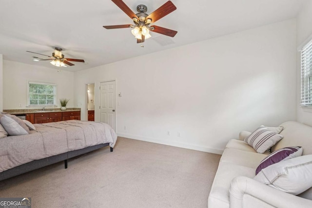 1501 Memory Ln SE, Smyrna, GA 30080 - bedroom with light colored carpet and ceiling fan
