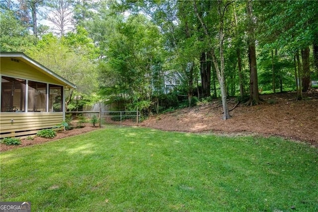 9685 Cone Ct, Roswell, GA 30075 - view of yard with a sunroom