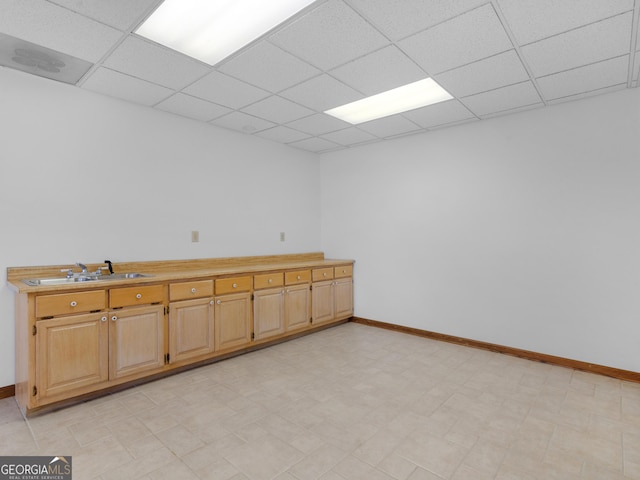 210 Roberts Point Rd, Jackson, GA 30233 - basement featuring a drop ceiling and light flooring