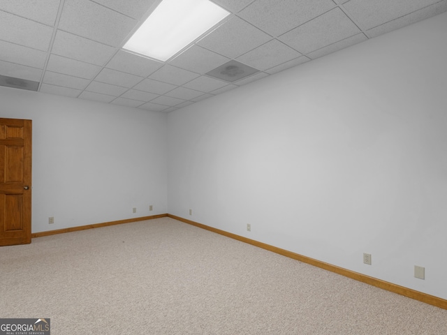 210 Roberts Point Rd, Jackson, GA 30233 - empty room featuring a drop ceiling and carpet flooring