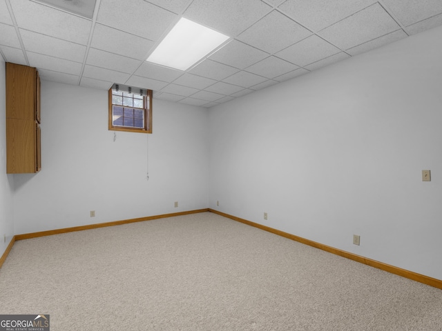 210 Roberts Point Rd, Jackson, GA 30233 - basement featuring carpet floors and a drop ceiling