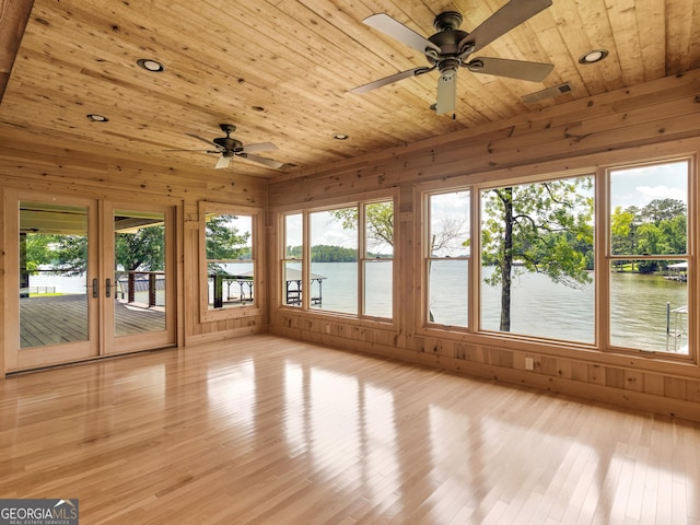 210 Roberts Point Rd, Jackson, GA 30233 - unfurnished sunroom with a water view and plenty of natural light
