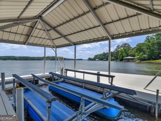 210 Roberts Point Rd, Jackson, GA 30233 - dock area featuring boat lift and a water view