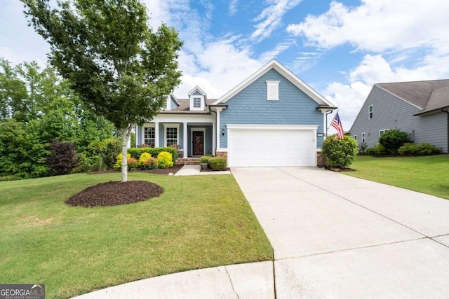 7430 Ramsgate Ct, Cumming, GA 30040 - view of front facade with driveway, a front lawn, and a garage