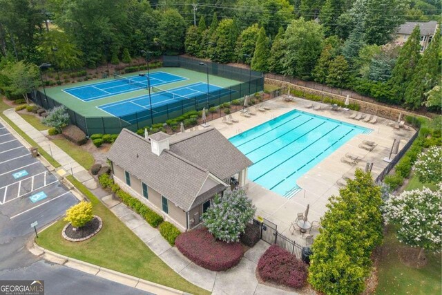 7430 Ramsgate Ct, Cumming, GA 30040 - bird's eye view of a pool