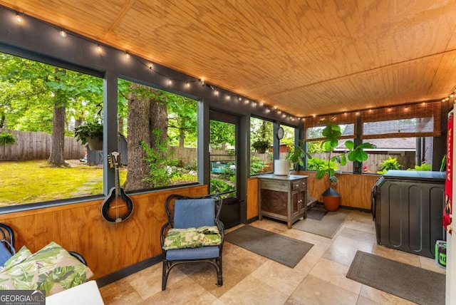 2468 Fallview Ter, Atlanta, GA 30344 - sunroom featuring wood ceiling