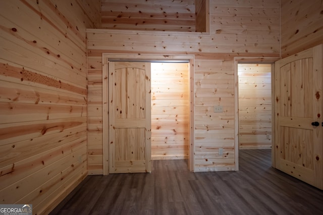155 Stonecrest Ln, Murphy, NC 28906 - empty room featuring wooden walls and dark wood-style floors