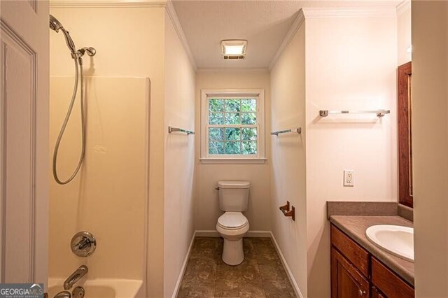 118 High Ridge Ln, Dahlonega, GA 30533 - full bathroom with vanity, ornamental molding, and bathing tub / shower combination