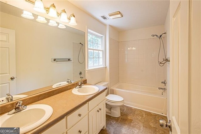 118 High Ridge Ln, Dahlonega, GA 30533 - full bathroom featuring double vanity and  shower combination