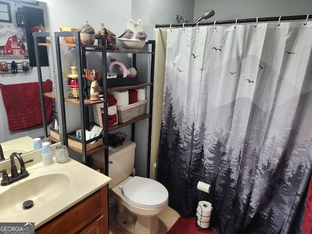 115 Settlers Trl, Warner Robins, GA 31088 - bathroom featuring vanity and curtained shower