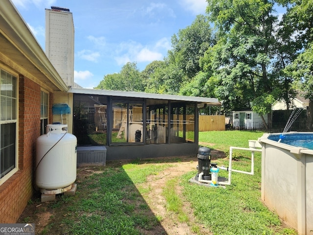 115 Settlers Trl, Warner Robins, GA 31088 - view of yard featuring a sunroom