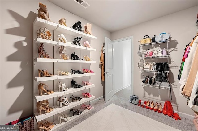 4992 Lower Elm, Atlanta, GA 30349 - walk in closet featuring carpet floors