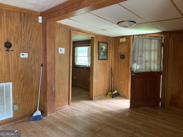 2712 Maple Rd SE, Rome, GA 30161 - foyer featuring wood finished floors and wooden walls