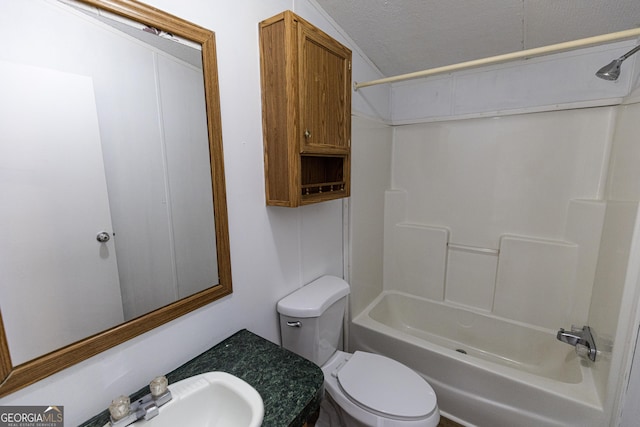 179 Autumnwood Way, Cleveland, GA 30528 - full bath with shower / bathtub combination, vanity, and a textured ceiling
